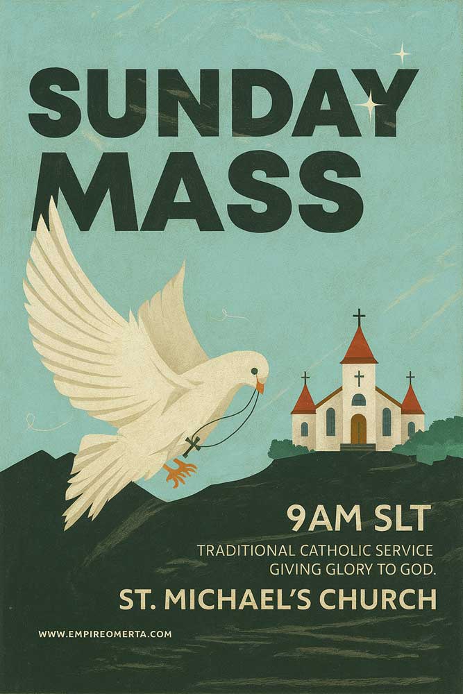Sunday Mass at 9 AM SLT.